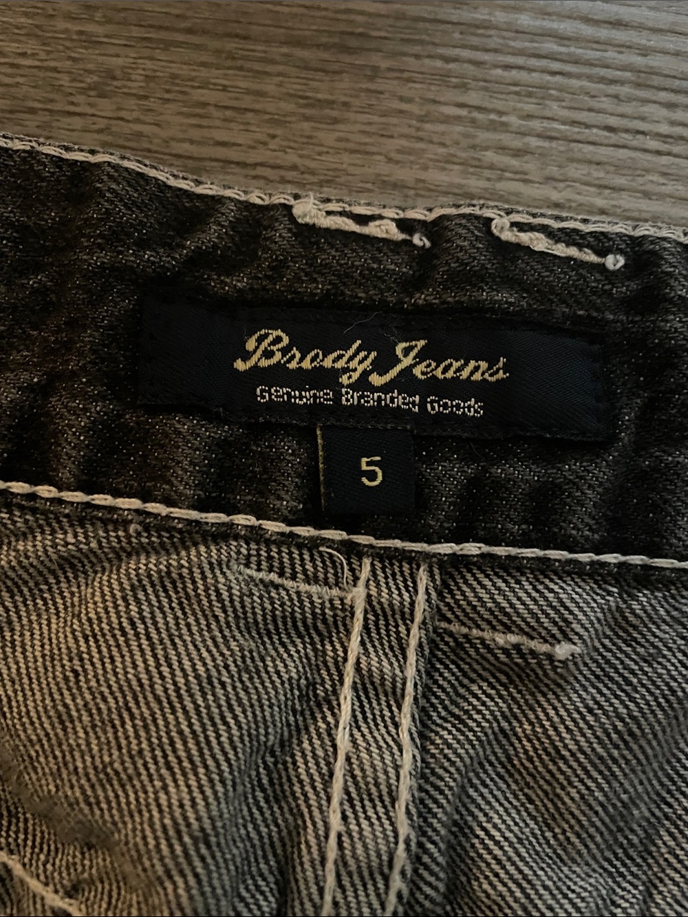 Brody Black Washed Denim Mini Skirt with Lace Trim - Picture 2 of 5
